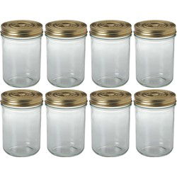 8x Luchtdichte weckpotten transparant glas 750 ml - Weckpotten