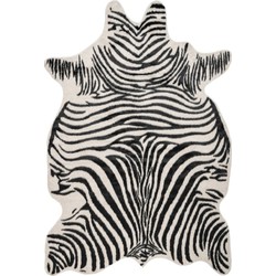 Tapijtenloods Rodeo - Dierenhuid Zebra - Anti-slip - Zwart Wit- 150x200 CM