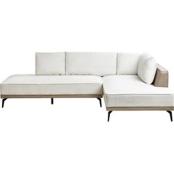 Beliani MYKEN - Hoekbank-Wit-Polyester
