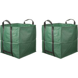 Tuinafvalzak - 10x - vierkant - opvouwbaar - groen - 148 liter - Tuinafvalzak