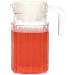 Glazen water karaf met handvat - 1x - 0,5 Liter - schenkkan - Schenkkannen