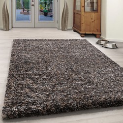 Tapijtenloods Rainbow Soft Shaggy Hoogpolig Vloerkleed Taupe- 80x150 CM