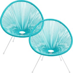 Fauteuil Acapulco Set van 2 Turquoise