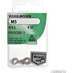 Vleugelmoer m5xrvs 4st