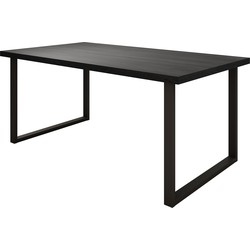Meubella Eetkamertafel Vince - Zwart eiken - 180 cm