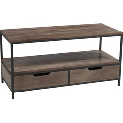 J-line - Salontafel Hout/met Bruin+zwart - 120x50x60.5cm