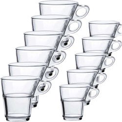 Set koffie/theeglazen 90/220 ml 12-delig - Koffie- en theeglazen
