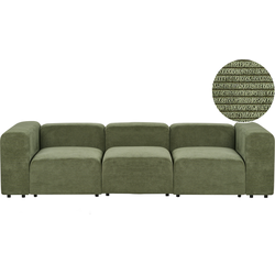 Beliani FALSTERBO - Modulaire Sofa-Groen-Corduroy