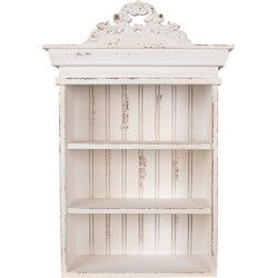 Clayre & Eef Wandrek  51x20x77 cm Wit Houtproduct Keukenrek