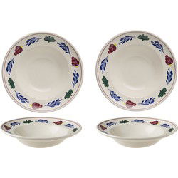Boerenbont Bord Diep 28cm set van 4 stuks