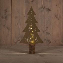 B.O. Paper Tree Gold 41 cm 10Led Warm White 2Xaa