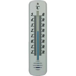 Talentools thermometer buiten - wit - kunststof - 14 cm - Buitenthermometers