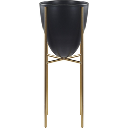 LEFKI - Plantenbak - Zwart - 16 cm - IJzer