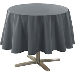 Grijs tafelkleed van polyester rond 180 cm - Tafellakens