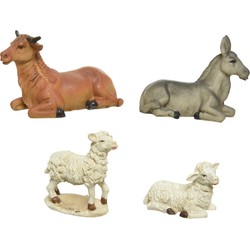 Kerststallen dierenbeeldjes van polystone 12 cm - Kerststallen