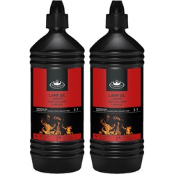 Esschert Design Lampolie - 2x stuks - 1 liter - helder - fakkelolie - Lampolie