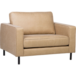 Beliani SAVALEN - Fauteuil-Beige-Kunstleer