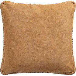 PTMD Sierkussen Suky - 45x8x45 cm - Suede - Bruin