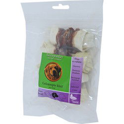 Natuurlijke Snack kluif geknoopt met eend 10 cm zak a 4st
