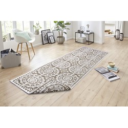 Binnen & Buitenkleed Loper - Jardin Beige/Crème - 80 X 350 CM