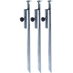 Set van 3x stuks parasolharingen metaal 49 cm - Parasolvoeten