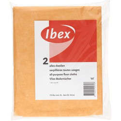 Viscose Dweilen - 2x stuks - 60 x 50 cm - schoonmaakdoeken - oranje - Vaatdoekjes
