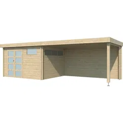 Woodlands blokhut modern met overkapping, 755 x 295 cm