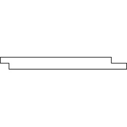 Dubbel lip profiel douglas 1,8x19,0x400 cm Tuindeco