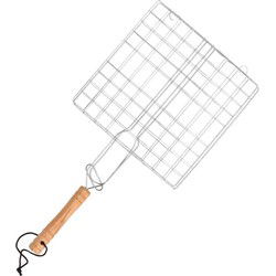 BBQ rooster - vierkant - met handvat - klembaar - 40 cm - accessoires - barbecueroosters