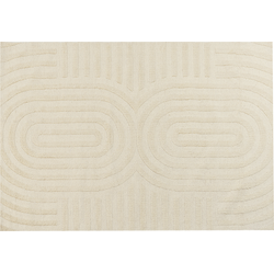 Beliani MASTUNG - Laagpolig-Beige-Wol