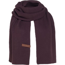 Knit Factory Jazz Gebreide Sjaal Dames & Heren - Aubergine - 200x30 cm