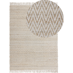 Beliani AFRIN - Laagpolig-Beige-Katoen, Jute