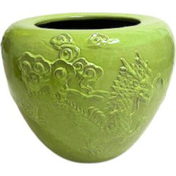 PTMD Bloempot Terron - 55x55x45 cm - Keramiek - Groen