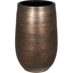 HS Potterie Bruin Koper Vaas-Pot Tokio - 19x30