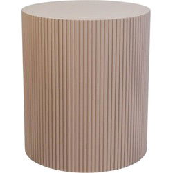 Side Table - Cylinder- MDF -Taupe - 39x45cm