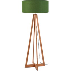 Vloerlamp Everest - Groen/Bamboe - Ø60cm