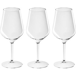 10x Witte of rode wijn glazen 47 cl/470 ml van onbreekbaar kunststof - Wijnglazen