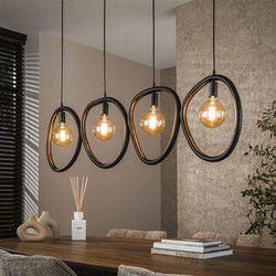 Hoyz Collection - Hanglamp Pebble 4 Lichts - Artic Zwart