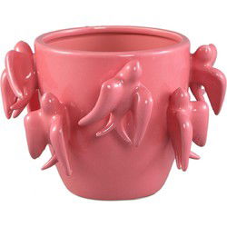 PTMD Bloempot Emmelyn - 23x23x15 cm - Keramiek - Roze