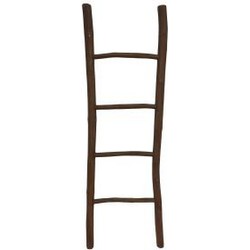 HSM Collection-Decoratieve Ladder Pank-50x6x150-Bruin-Teak