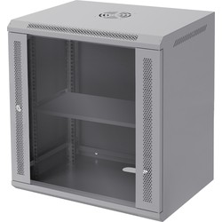 Netwerkkast 12 HE 19 inch grijs 600 x 635 x 450 mm volledig gemonteerd Draagvermogen 60 kg