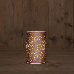 B.O.T. Cylinder Glass Matt Bronze With Stars 10X15 cm