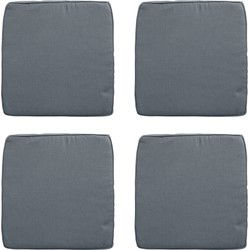 Madison -  Zitkussen Wicker Rib grey - Ca. 48x48 cm - Set van 4
