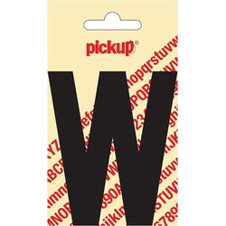 Plakletter Nobel Sticker zwarte letter W