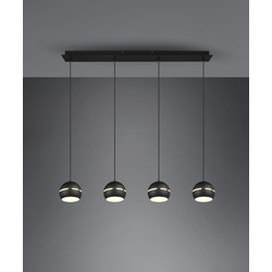 Industriële Hanglamp  Fletcher - Metaal - Zwart