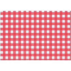 Onderlegger / placemats rood/witte ruitjes 43 x 30 cm - Placemats