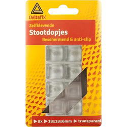 Stootdopjes 18x18x6 transp. 8st