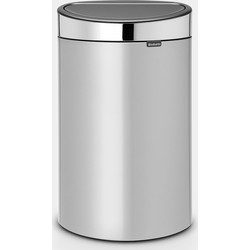 Touch Bin New afvalemmer, 40 liter, kunststof binnenemmer - Metallic Grey
