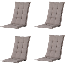 Madison -  Tuinstoelkussen Lage Rug Basic taupe - Ca. 105x50 cm - Set van 4