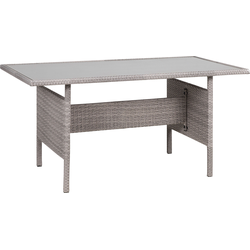 Beliani VITERBO - Tuintafel-Grijs-PE rotan